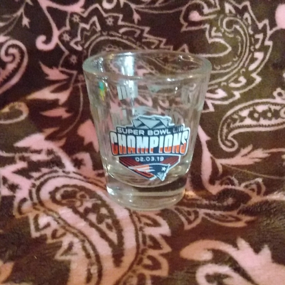 Super Bowl Champions Clear Shot Glass